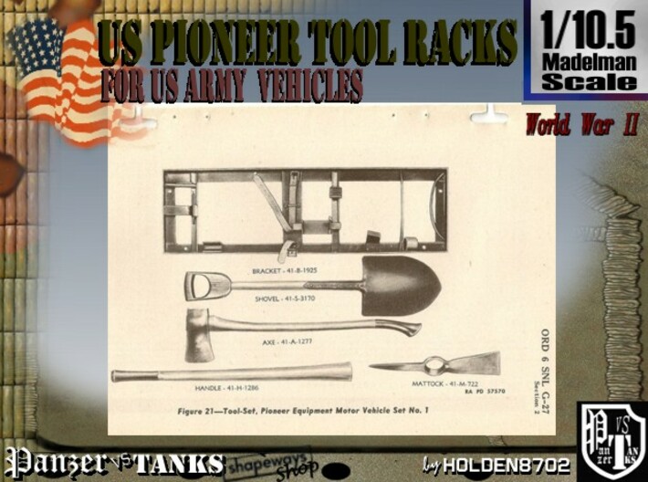 1-10.5 US Pioneer Tool Rack 3d printed 
