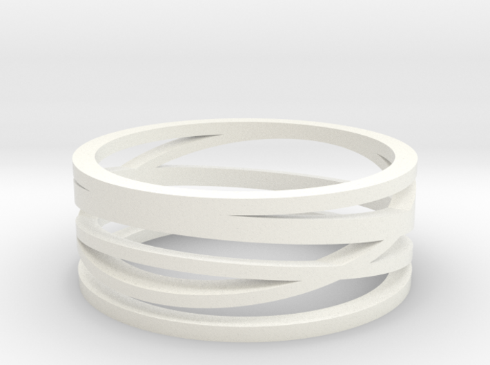 Abstract Lines Ring - US Size 11 3d printed