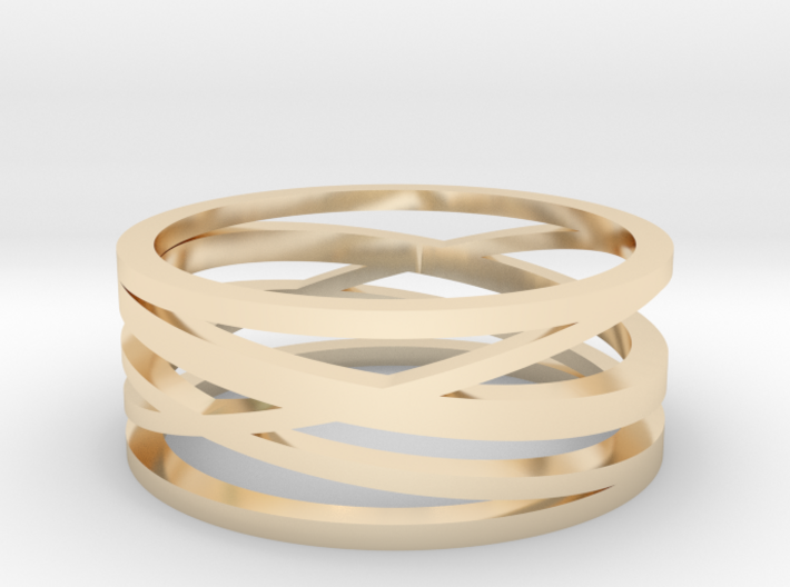 Abstract Lines Ring - US Size 10 3d printed