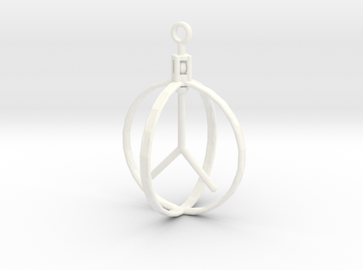 Peace Pendant (Spinning center) 3d printed