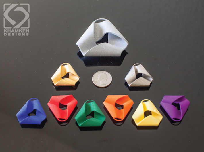 Mobius Triangle Charm (Small) 3d printed 