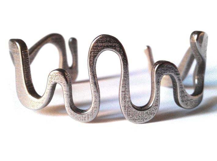SNAKE cuff 3d printed Stainless Steel