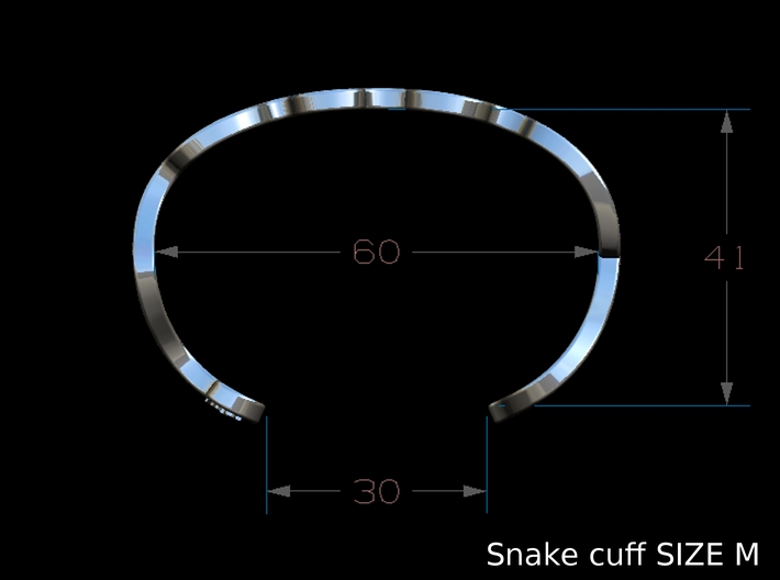 SNAKE cuff 3d printed 