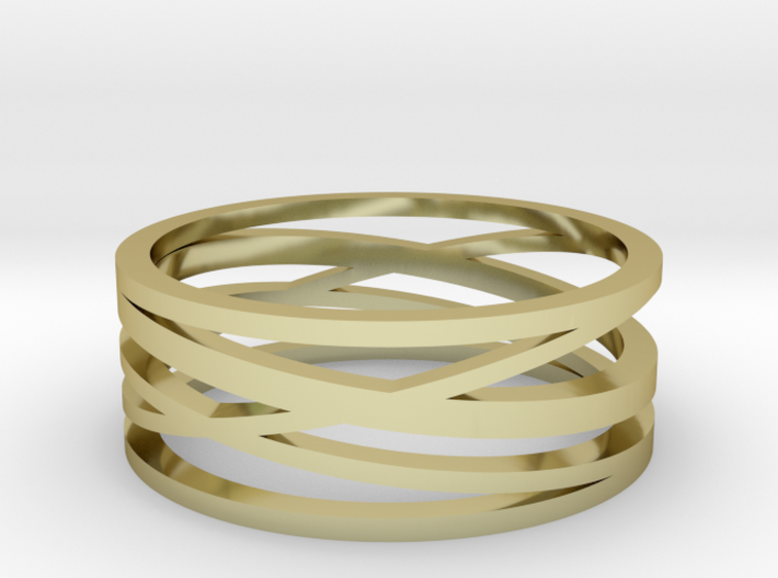 Abstract Lines Ring - US Size 12 3d printed 