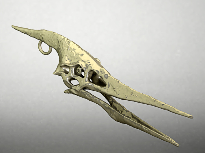 Pteranodon Skull Earring Pair 3d printed