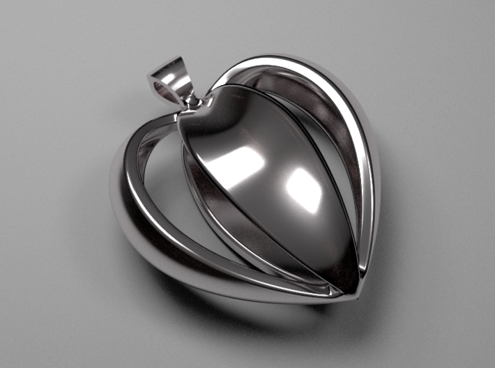 Heart pendant v.1 3d printed