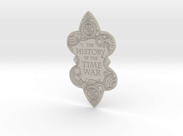 The History of the Time War book plate 3d printed
