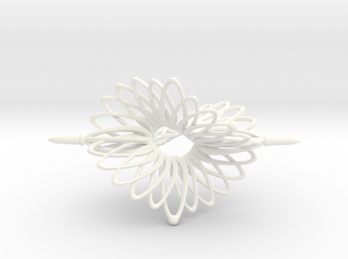 Spinner Floral Tri Twist - 7cm 3d printed