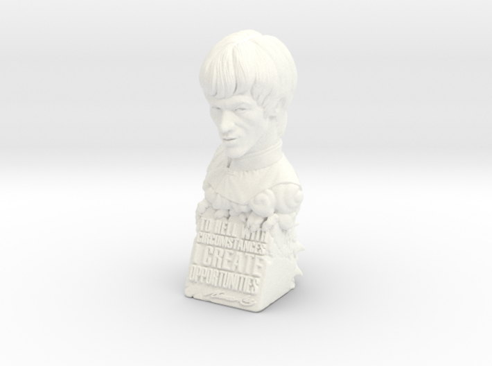 Bruce Lee Bust with Quote, Size M 3d printed 