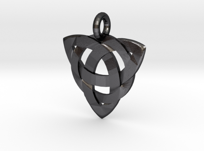 Celtic Knot Necklace Pendant (Inverted Triquetra) 3d printed