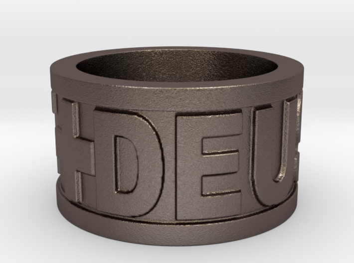 Deus Vult Plain Ring Size 10 3d printed