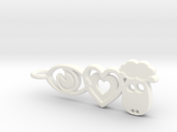 It's Only Love Pendant or Keychain 3d printed