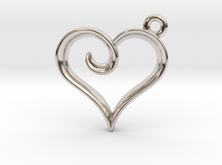 Tiny Heart Charm 3d printed