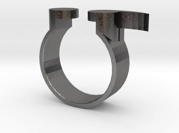 Semi Colon Ring Size 6 3d printed 