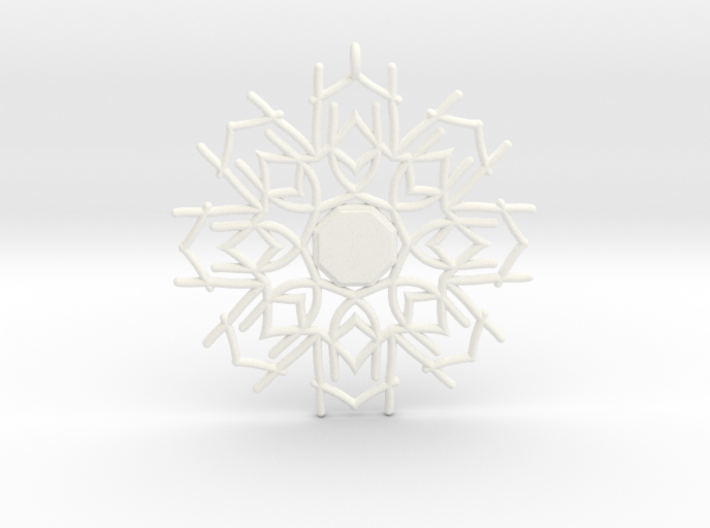 Peppermint Snowflake 3d printed