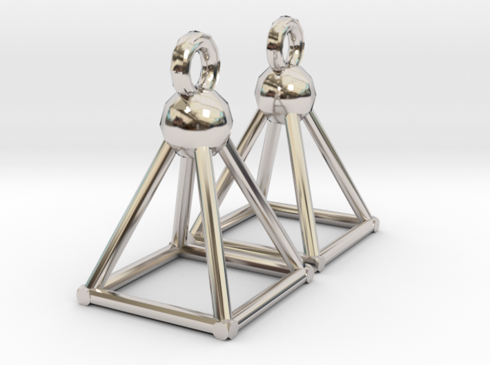 Piramid earrings 3d printed