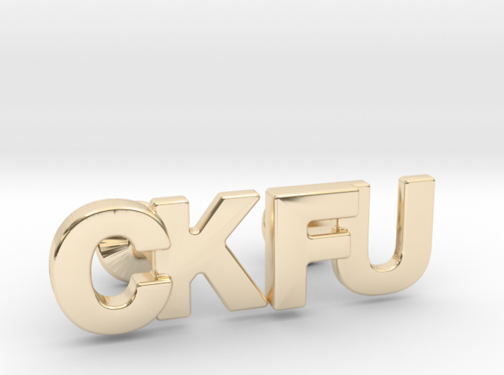 Monogram Cufflinks CK &amp; FU 3d printed