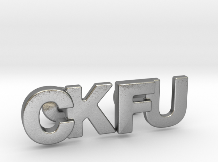 Monogram Cufflinks CK & FU 3d printed 