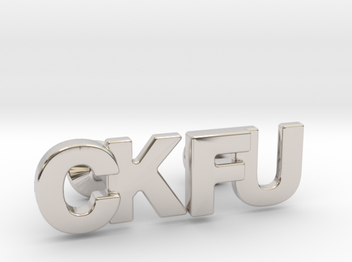 Monogram Cufflinks CK &amp; FU 3d printed