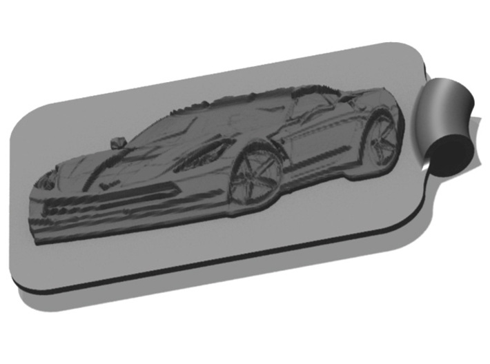 Corvette Key Fob 1 3d printed 