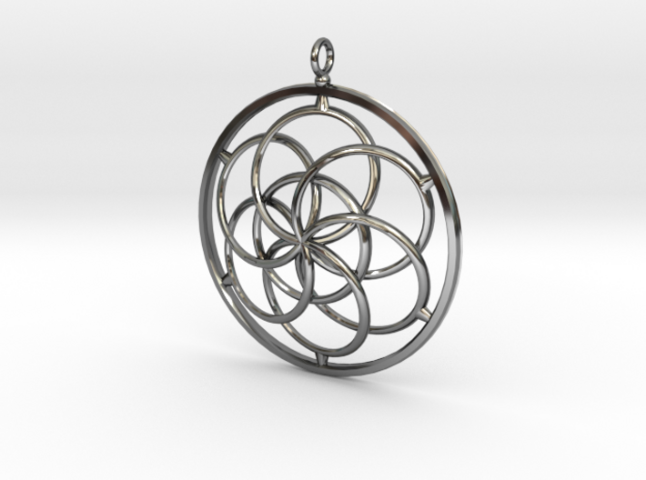 Seed of Life Pendant - 4.5cm 3d printed