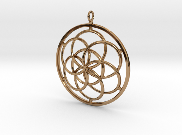 Seed of Life Pendant - 4.5cm 3d printed
