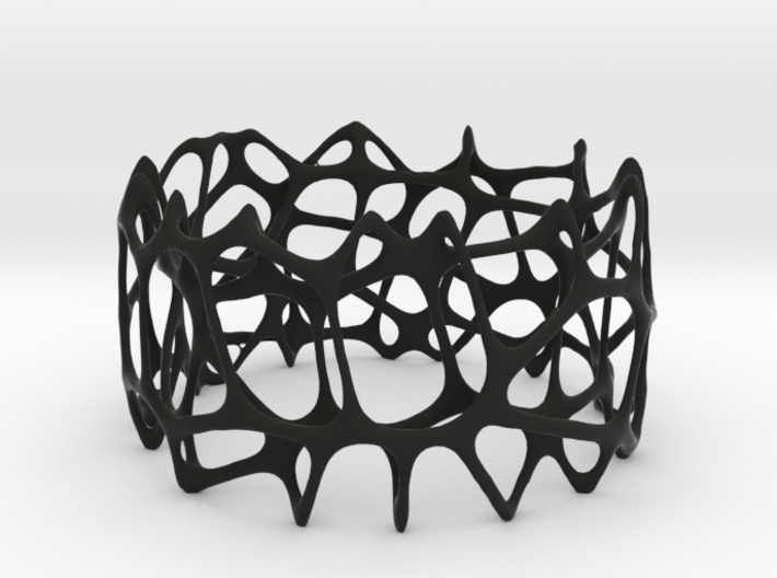 voronoi doubleshell bracelet 3d printed 