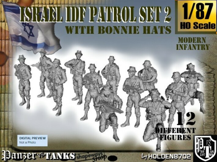 1-87 IDF BONNIE PATROL SET 2 3d printed
