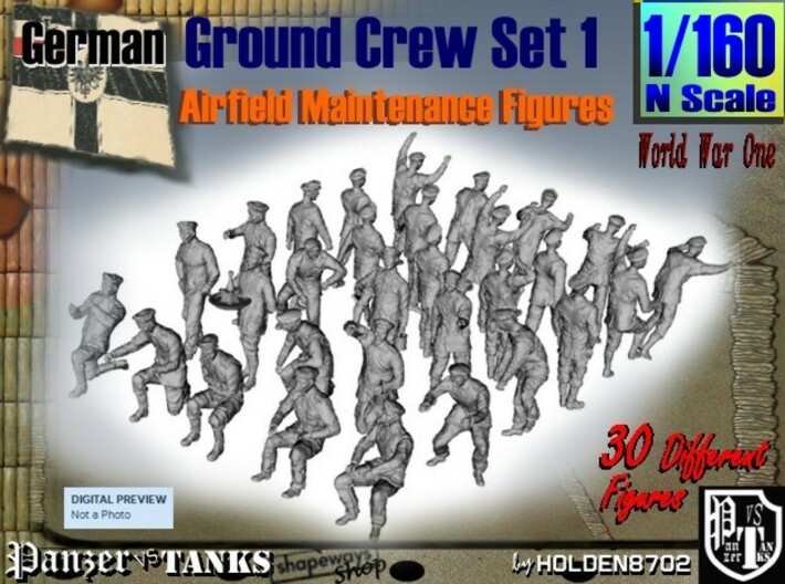 1-160 German Ground Crew SET 1 3d printed