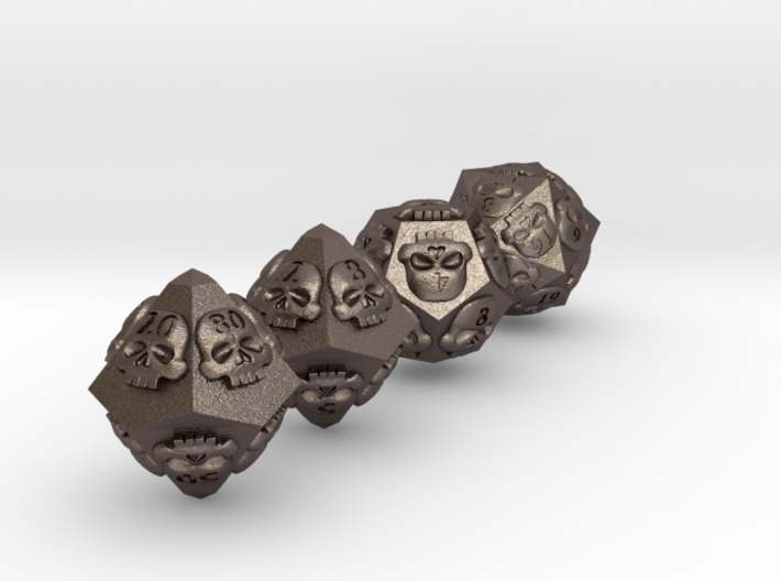 NECRON skull dice v2 d00 d10 d12 d20 3d printed