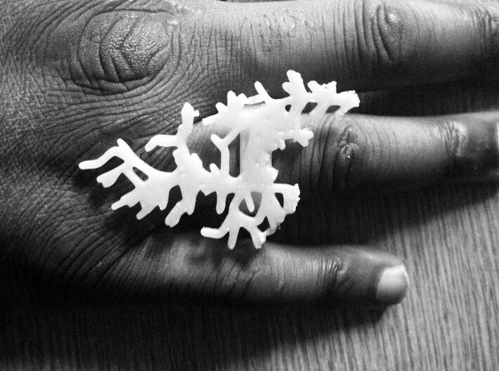 Seaweed Ring v.1 - size M 17mm 3d printed Photo Credit: MyMiniFactory