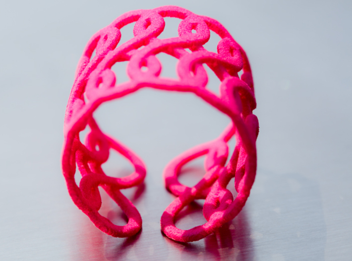 Infinity - Square and wide version 3d printed Infinite Square Version - Hot Pink - Photo