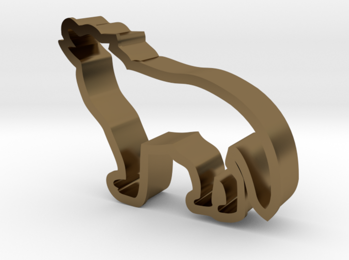 Wolf shaped cookie cutter 3d printed