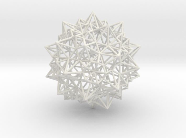 Stellated Icosidodecahedron - Wireframe 3d printed