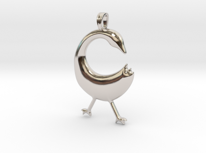 SANKOFA Symbol Jewelry Pendant 3d printed
