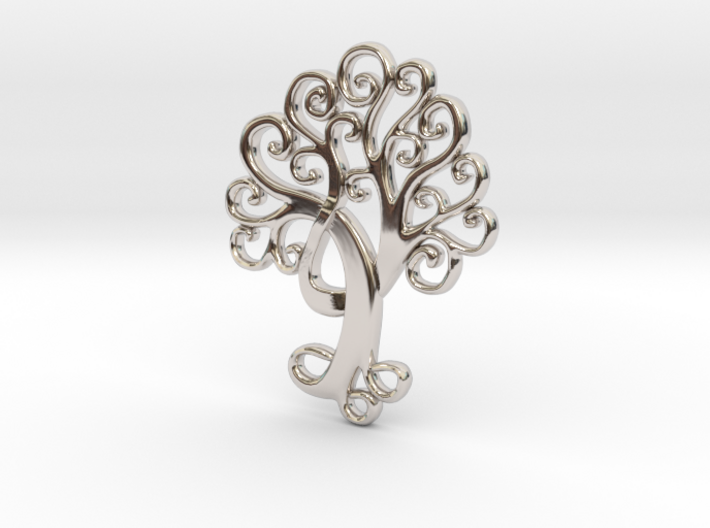 Life Tree Pendant 3d printed