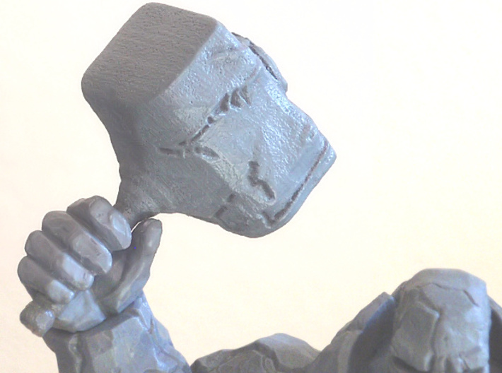 Rock Hammer 3d printed Painted Gray to match figure