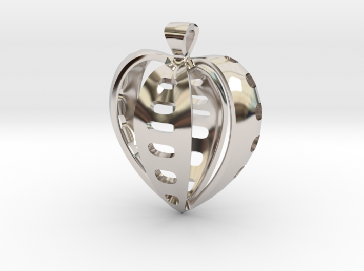 Heart pendant v.2 3d printed