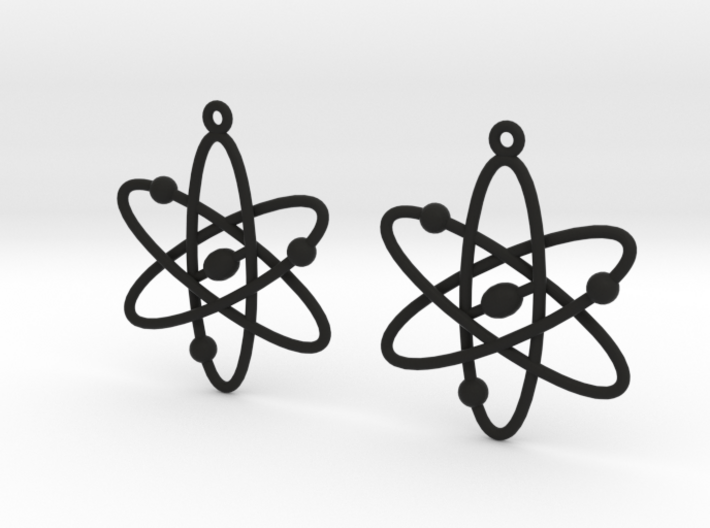Atom Earring Set 3d printed