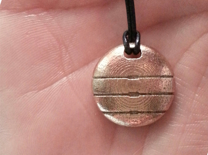 Circular enigmatic pendant 3d printed Stainless steel