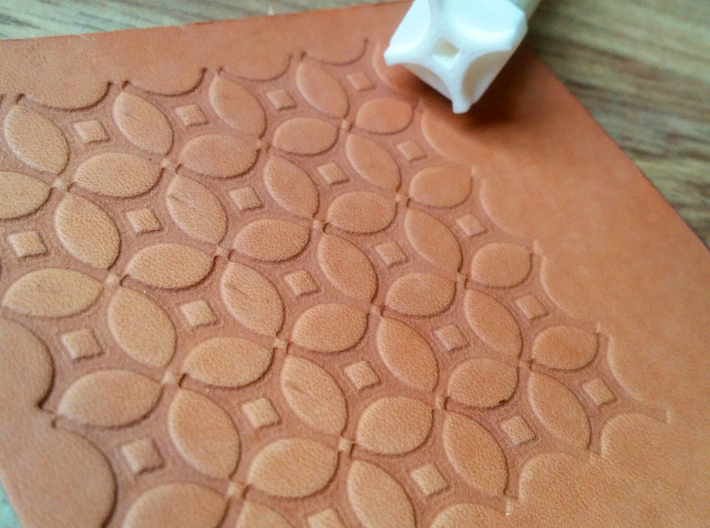 Leather stamp 15, repetitive pattern  3d printed 3d printed leather pattern stamp 