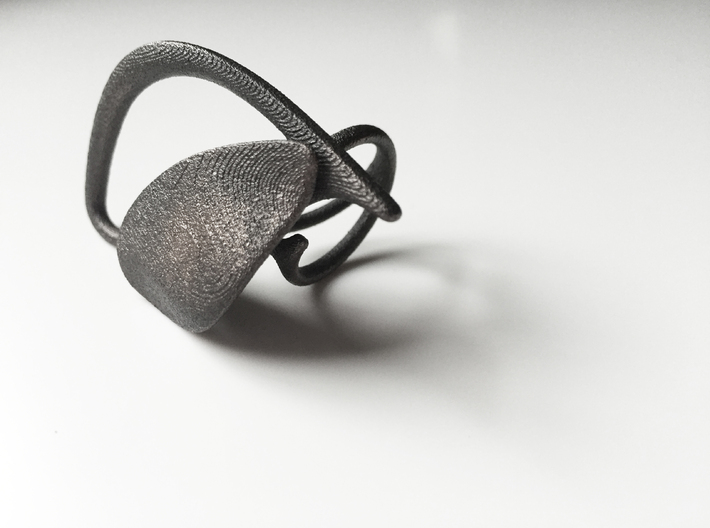 Thecla Ring L [7] 3d printed 