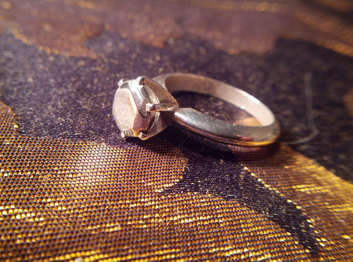 Diamond ring 'Big', size 7us (17,35mm) 3d printed