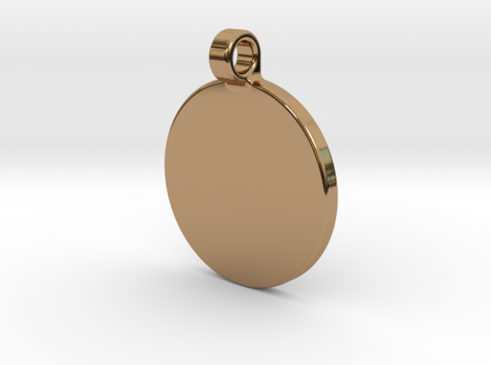 Your embossed pendant, round, 25mm. 3d printed