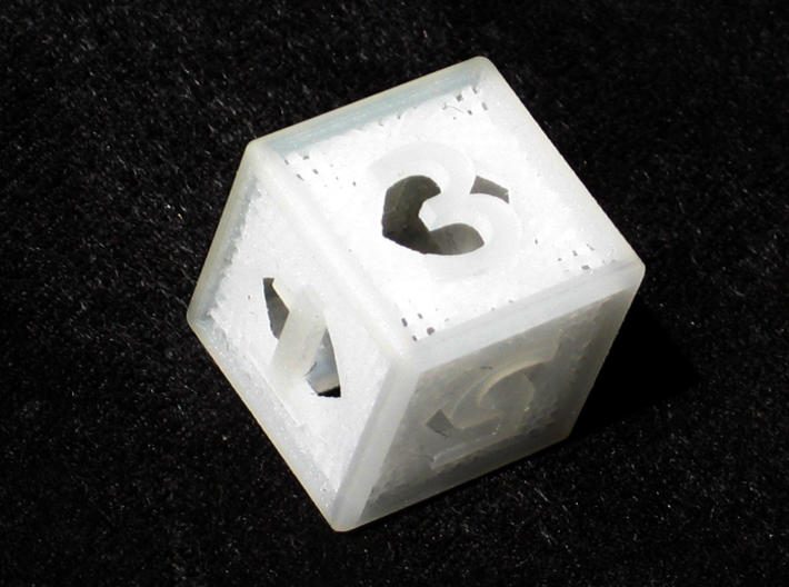 Woven Dice - Small 3d printed Six sided die.