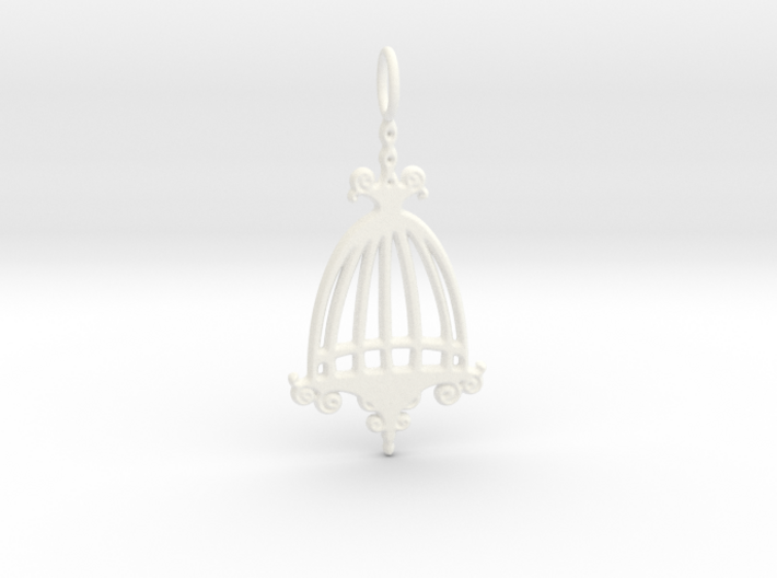 Elegant Birdcage Pendant 3d printed
