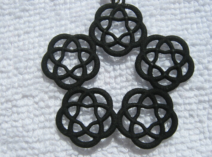 Large Five Pattern Earrings 3d printed 