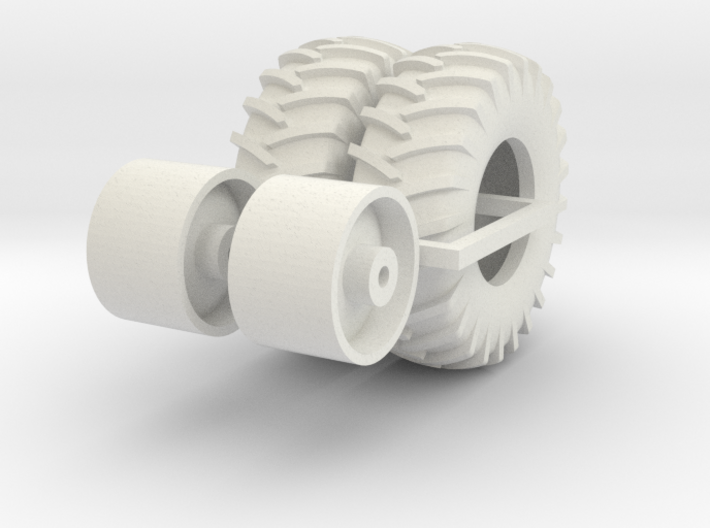 1:64 scale 24.5-32 Wheel And Tire Pair 3d printed