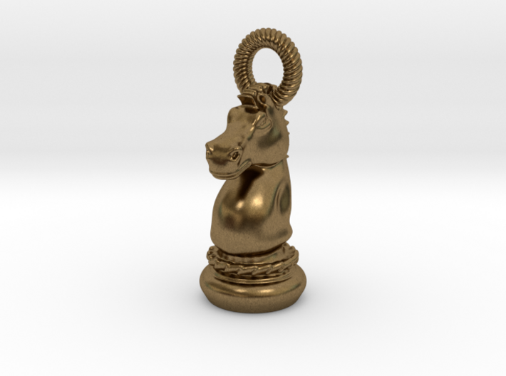 Chess Knight Pendant 3d printed