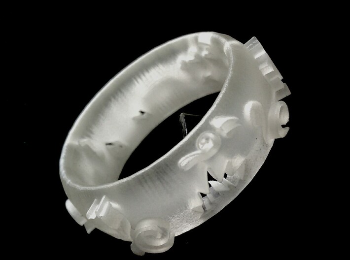 Napkin Ring Turtle 3d printed Frosted ultra detail printed